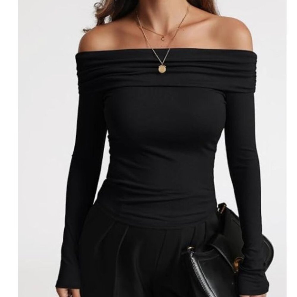 DARONG OFF SHOULDER DRESSY CASUAL BLOUSE TOP - Picture 4 of 6
